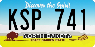 ND license plate KSP741