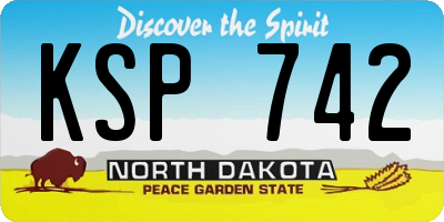 ND license plate KSP742