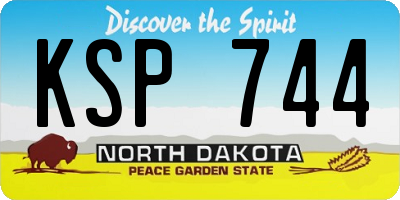 ND license plate KSP744