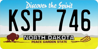 ND license plate KSP746