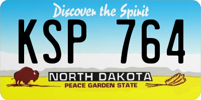 ND license plate KSP764