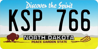 ND license plate KSP766