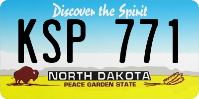 ND license plate KSP771