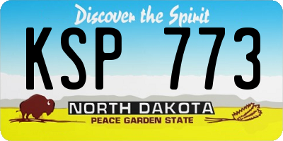 ND license plate KSP773