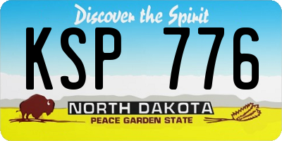 ND license plate KSP776
