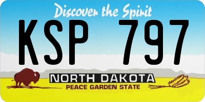 ND license plate KSP797
