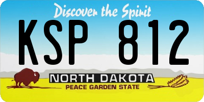 ND license plate KSP812