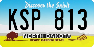 ND license plate KSP813