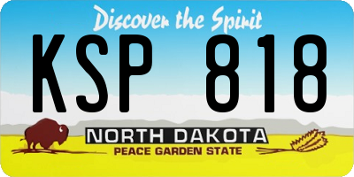 ND license plate KSP818
