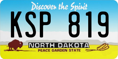 ND license plate KSP819