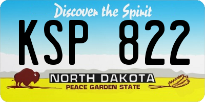 ND license plate KSP822