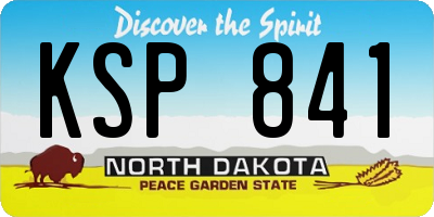 ND license plate KSP841