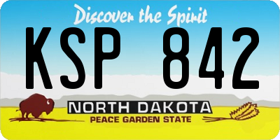 ND license plate KSP842