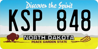 ND license plate KSP848