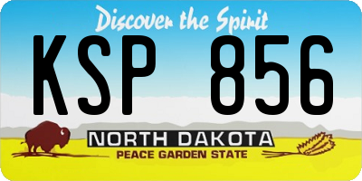 ND license plate KSP856