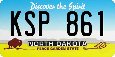 ND license plate KSP861
