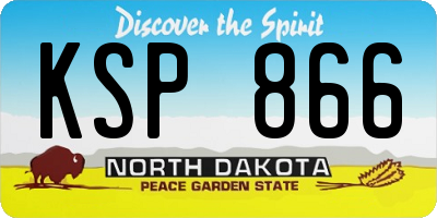 ND license plate KSP866