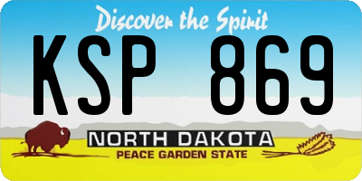 ND license plate KSP869