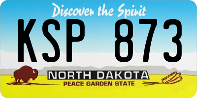 ND license plate KSP873