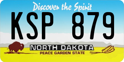 ND license plate KSP879