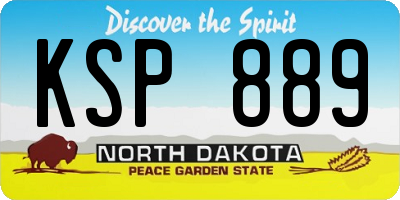 ND license plate KSP889