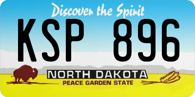 ND license plate KSP896