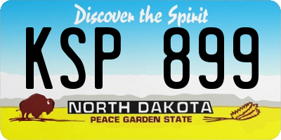 ND license plate KSP899