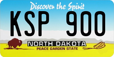 ND license plate KSP900