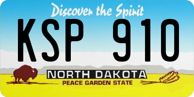 ND license plate KSP910