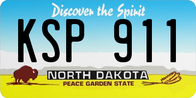 ND license plate KSP911