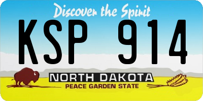 ND license plate KSP914