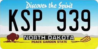 ND license plate KSP939