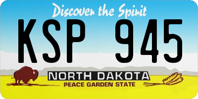 ND license plate KSP945
