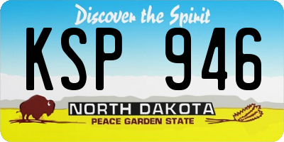 ND license plate KSP946