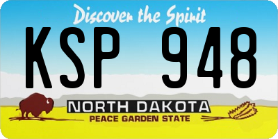 ND license plate KSP948
