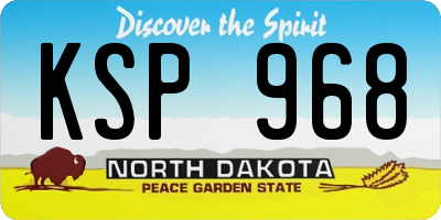 ND license plate KSP968