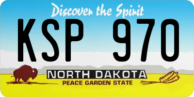 ND license plate KSP970