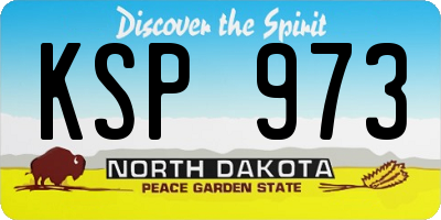 ND license plate KSP973