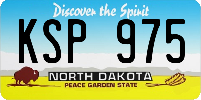 ND license plate KSP975