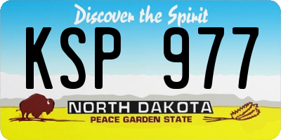 ND license plate KSP977