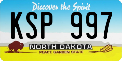 ND license plate KSP997