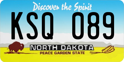 ND license plate KSQ089