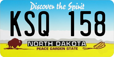 ND license plate KSQ158