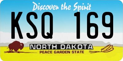 ND license plate KSQ169