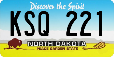 ND license plate KSQ221