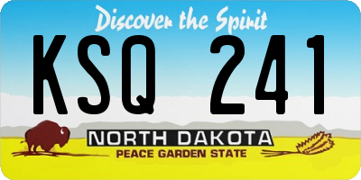ND license plate KSQ241
