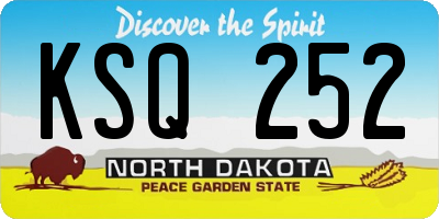 ND license plate KSQ252