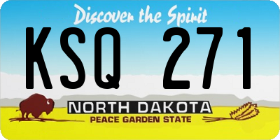 ND license plate KSQ271