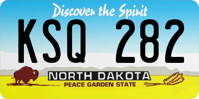 ND license plate KSQ282