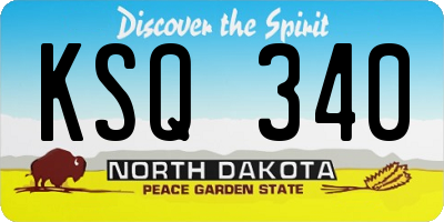 ND license plate KSQ340